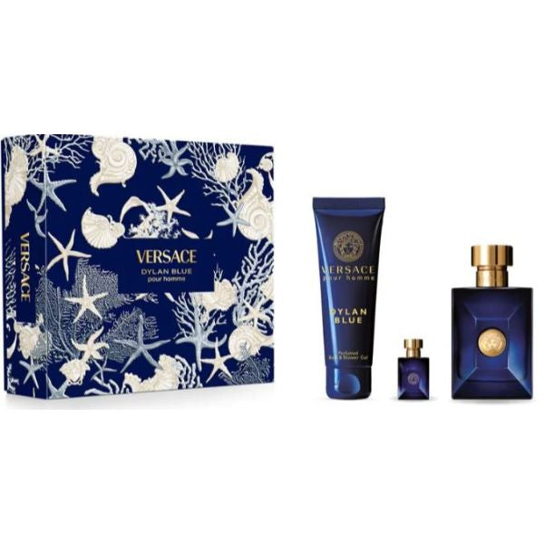 Dylan Blue Mens 3.4oz Edt + 5.0oz Shower Gel + 5ml Mini